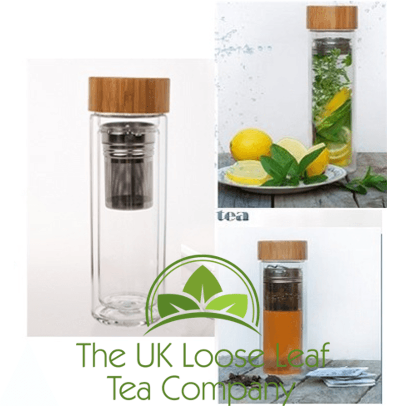 450ml Luxury Crystal Double Wall Glass Water Bottle