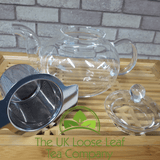 600ml Glass Teapot with Stainless Steel Infuser - The UK Loose Leaf Tea Company Ltd
