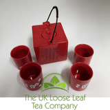 Cherry Red Square Tea set ~ 4 Cup Teapot - The UK Loose Leaf Tea Company Ltd