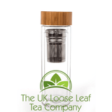 450ml Luxury Crystal Double Wall Glass Water Bottle - The UK Loose Leaf Tea Company Ltd