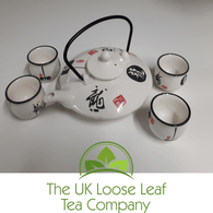 Gloss White Tea set ~ 4 Cup Teapot - The UK Loose Leaf Tea Company Ltd
