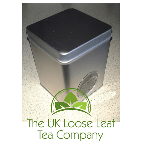 Silver Window Tea Caddy - The UK Loose Leaf Tea Company Ltd